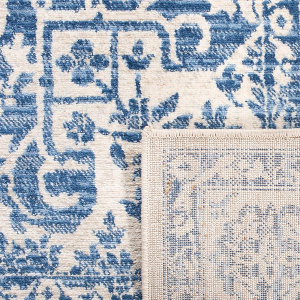 manufacturer direct safavieh brentwood collection area rug - 8' x 10', navy & light grey, medallion distressed design, non-shedding & easy care, ideal for high traffic areas in living room, bedroom (bnt832m) trade price