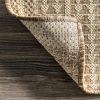 manufacturer direct nuloom 4x6 outdoor/indoor ranya tribal area rug, light brown, geometric design, stain resistant, highly durable, for patio, balcony, bedroom, dining room, living room, bathroom trade price