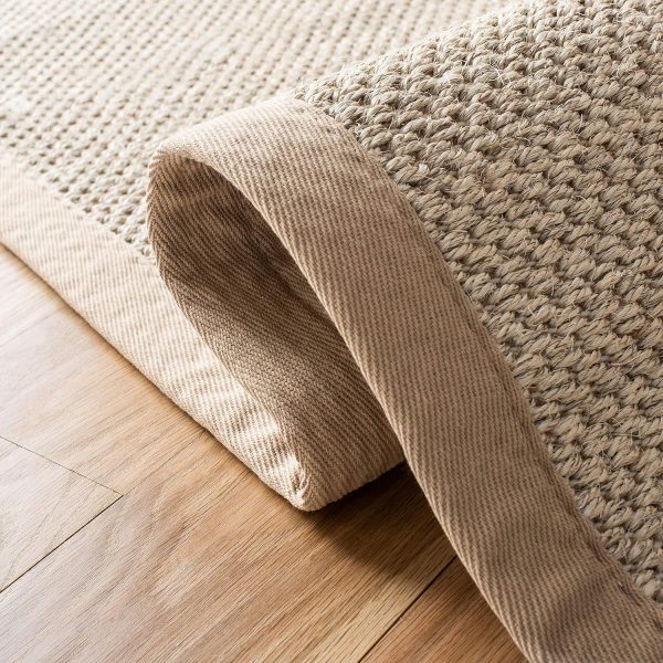 manufacturer direct safavieh natural fiber collection area rug - 8' x 10', marble & linen, border sisal design, easy care, ideal for high traffic areas in living room, bedroom (nf143b) trade price
