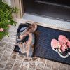 global sourcing sierra concepts front door mat welcome floor mats - entryway indoor outdoor entrance doormat, patio, porch, muddy shoe, inside outside low profile, 30x17 inches, 2-pack gray oem/odm services