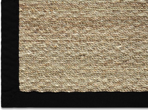 manufacturer direct chesapeake seagrass area rug with black border (5'x7') trade price