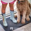 global sourcing sierra concepts front door mat welcome floor mats - entryway indoor outdoor entrance doormat, patio, porch, muddy shoe, inside outside low profile, 30x17 inches, 2-pack gray oem/odm services