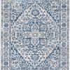 manufacturer direct safavieh brentwood collection area rug - 8' x 10', navy & light grey, medallion distressed design, non-shedding & easy care, ideal for high traffic areas in living room, bedroom (bnt832m) trade price