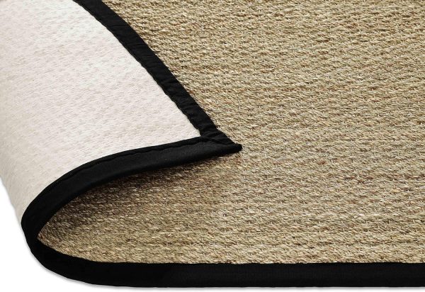 manufacturer direct chesapeake seagrass area rug with black border (5'x7') trade price
