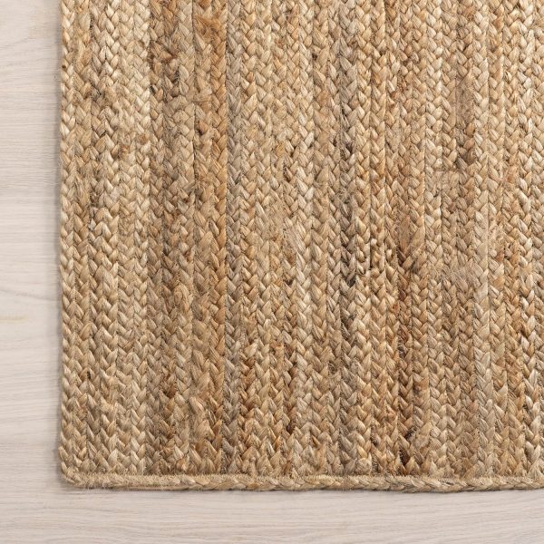 manufacturer direct nuloom 3x5 rigo jute hand woven area rug, natural, solid farmhouse design, natural fiber, for bedroom, living room, dining room, hallway, office, kitchen, entryway trade price