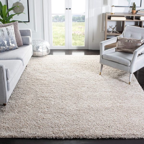 global sourcing safavieh california shag collection area rug - 8' x 10', beige, non-shedding & easy care, 2-inch thick ideal for high traffic areas in living room, bedroom (sg151-1313) oem/odm services