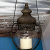 custom wholesale deco 79 metal indoor outdoor candle lantern decorative lantern candle holder with handle, lantern 8" x 6" x 14", brown oem/odm services