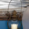 custom wholesale deco 79 metal indoor outdoor candle lantern decorative lantern candle holder with handle, lantern 8" x 6" x 14", brown oem/odm services
