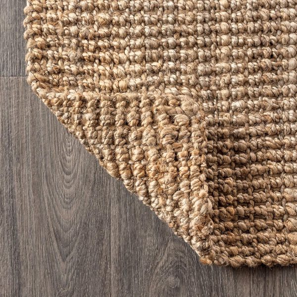 manufacturer direct jonathan y nrf102a-3 pata hand woven chunky jute indoor area -rug bohemian farmhouse easy -cleaning bedroom kitchen living room non shedding, 3 ft x 5 ft, natural color trade price