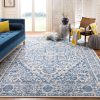 manufacturer direct safavieh brentwood collection area rug - 8' x 10', navy & light grey, medallion distressed design, non-shedding & easy care, ideal for high traffic areas in living room, bedroom (bnt832m) trade price