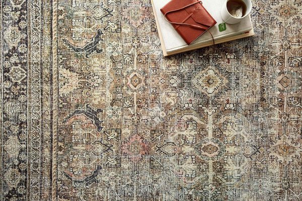global sourcing loloi layla 9'-0" x 12'-0" area rug in olive/charcoal - thick area rug, soft area rug with, vintage inspired distressed design, low pile, non-shedding, easy clean, durable living room rug oem/odm services