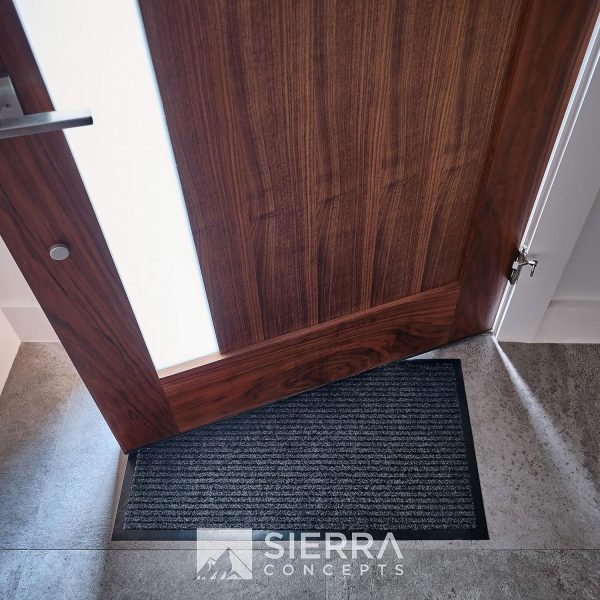 global sourcing sierra concepts front door mat welcome floor mats - entryway indoor outdoor entrance doormat, patio, porch, muddy shoe, inside outside low profile, 30x17 inches, 2-pack gray oem/odm services