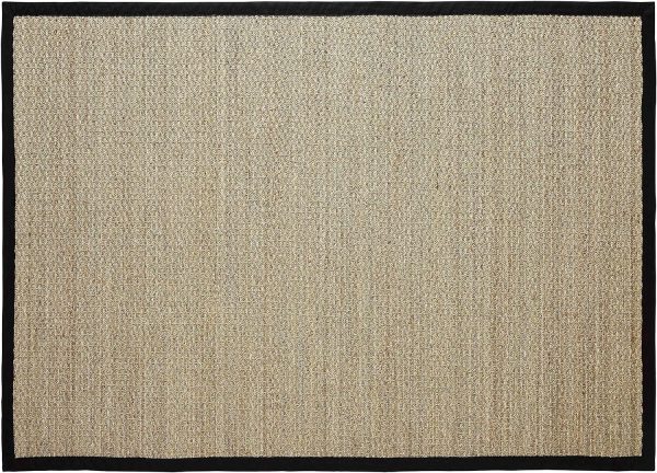 manufacturer direct chesapeake seagrass area rug with black border (5'x7') trade price