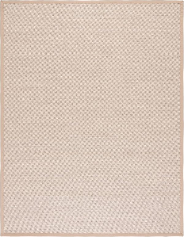 manufacturer direct safavieh natural fiber collection area rug - 8' x 10', marble & linen, border sisal design, easy care, ideal for high traffic areas in living room, bedroom (nf143b) trade price
