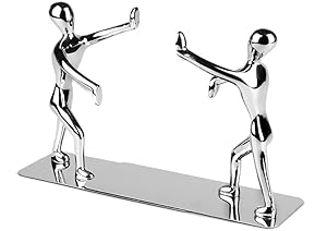 supplier direct fasmov heavy duty stainless steel man bookends nonskid bookends art bookend,1 pair(silver) wholesale prices