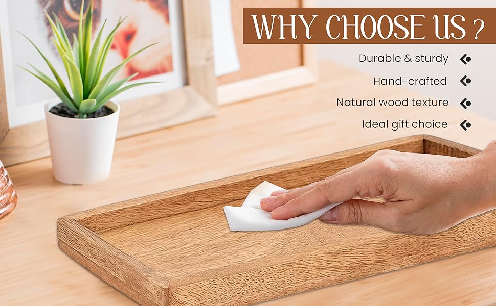 wholesale direct samhita mango wood serving platter with raised edge -set of 3 for display fruit snacks appetizer sushi food decorative (12