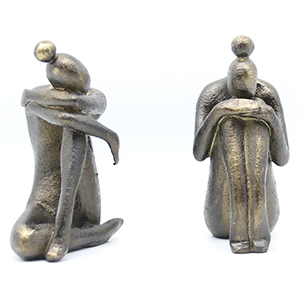 supplier direct lukitas unique decorative girl thinker bookends, home office books shelves stoppers holder, nonskid book stoppers, creative desktop ornaments for study room hotel shelves, resin, 1pair/2piece 6.5'' wholesale prices