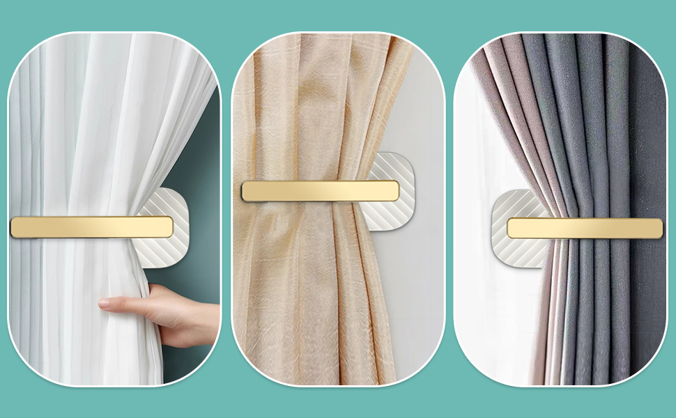 bulk purchase 2pcs gold curtain holders self adhesive curtain tieback l shaped wall mounted hook drapery curtain tiebacks window treatment holdbacks for home and cafe balcony decorative curtain drapery factory discount