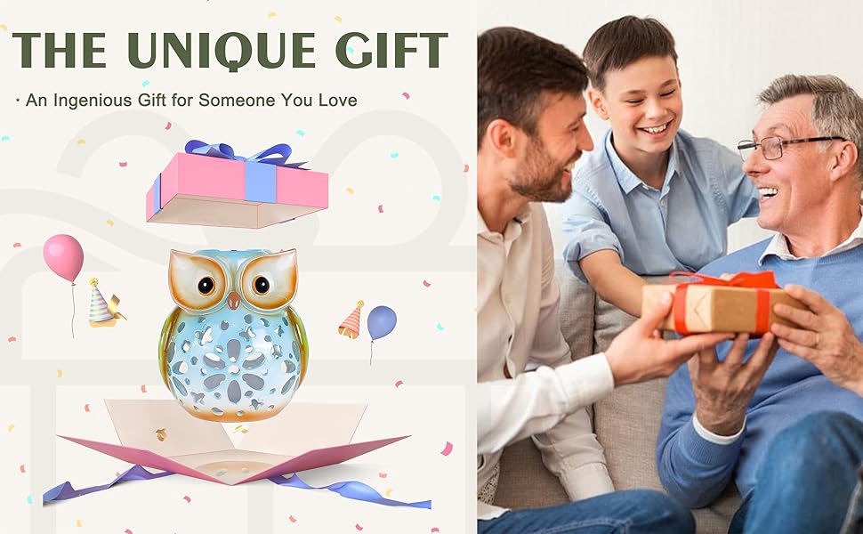 dropship from factory mininova garden statues owl solar lantern hollow out waterproof resin outdoor ornaments decorative lights for outside patio porch yard gifts mass production supply