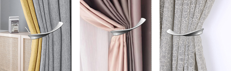 bulk purchase decorative curtain holdbacks,wall mounted window drapery tiebacks for bedroom,livingroom,office come with screws (nickel,2) factory discount