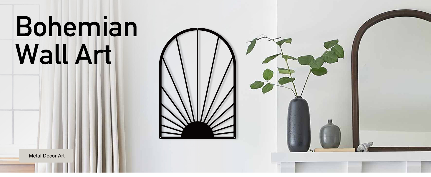 factory direct sokurdeg boho black metal wall decor black minimalist wall art large bohemian line metal wall art black boho wall art for bedroom bathroom living room (3 pack, 12 x 17 in) volume discount