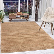manufacturer direct antep rugs natural 6x9 indoor hand woven fiber jute area rug (off white, 6'7