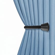 bulk purchase ohtomber 2pcs black curtain holdbacks - metal decorative curtain hooks for drapes, curtain tiebacks clips wall mounted curtain tie holders, curtain pull backs drapery hooks with screw for wall factory discount