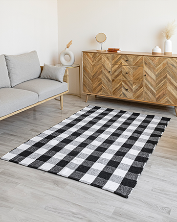 manufacturer direct homemonde handwoven 8'x10' jute area rug natural solid braided - eco friendly natural fiber - reversible farmhouse rug for living room, hallway, bedroom, dinning room, kitchen, office trade price