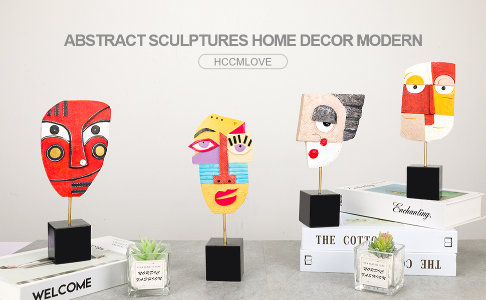 dropship from factory wink - handcrafted statues resin abstract sculpture for home decor modern,african art tribal figurines decorations items accents influencer picks for bookshelf,tv stand,living room,nightstand mass production supply