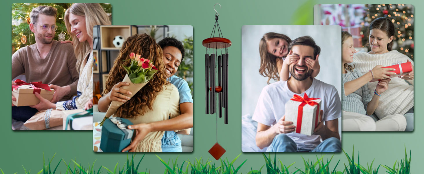 producer to buyer small wind chimes for outside, wind chimes outdoor with 6 tuned tubes, memorial wind chimes for garden, patio and home discounted pricing