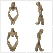 dropship from factory sandstone resin thinker style abstract sculpture statue collectible figurines home office bookshelf desktop decor(sandstone - left reverie) mass production supply