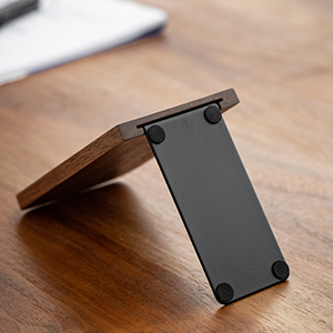 supplier direct muso wood book ends for shelves, non-slip bookends, heavy duty wooden bookend support for books and movies (walnut 1 pair) wholesale prices