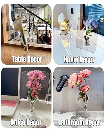 oem/odm services clear acrylic flower vase rectangular，acrylic frame vase ，art deco vase，decoration of consoles and various desktops，house warming gifts (clear) affordable bulk deals