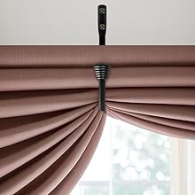 bulk purchase ohtomber 2pcs black curtain holdbacks - metal decorative curtain hooks for drapes, curtain tiebacks clips wall mounted curtain tie holders, curtain pull backs drapery hooks with screw for wall factory discount