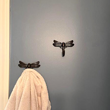 competitive pricing 2pcs dragonfly coat hooks decorative creativity wall mounted hanger hook for home handbag key towel bathrobe (ancient silver) one-stop wholesale