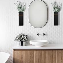 bulk purchase wall planters for indoor plants - 2 pack wood wall vases for dried flowers & artificial plants modern farmhouse wooden vase for living room bedroom kitchen wall decorations - black trade price