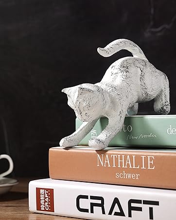 supplier direct book ends for shelves decorative, cast iron heavy duty bookends for heavy book, unique cute cat bookend for home/office decor, antique classic black 2pcs wholesale prices
