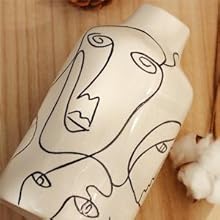 oem/odm services kimdio ceramic vase for home decor, abstract irregular design flower vase, living room decor minimalist decorative vases for pampas grass affordable bulk deals