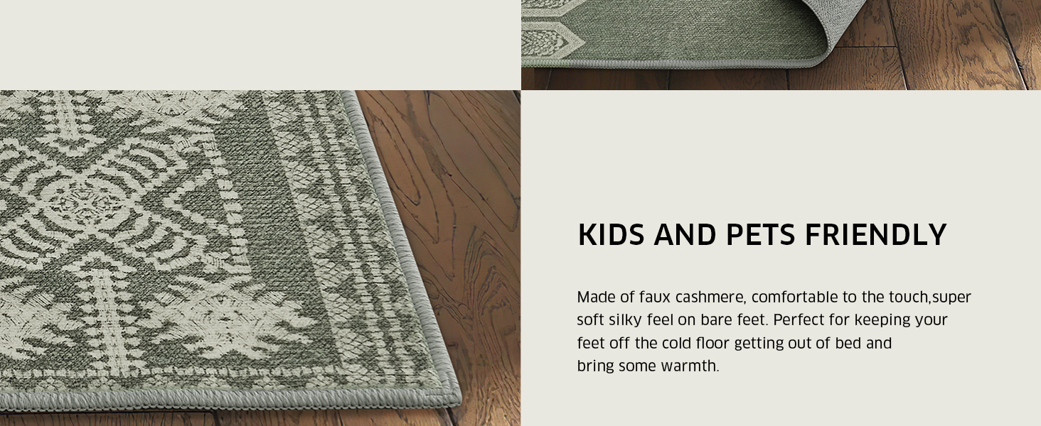 global sourcing nicetown sage green rug 2x3 rugs entryway small rug washable christmas rug thin geometric area rug with rubber backing - 2x3 boho non-slip foyer carpet for kitchen laundry bathroom bedroom, sage green oem/odm services