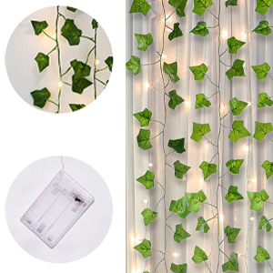 bulk purchase richer house artificial ivy led-strip wall hanging shelves set of 2, macrame shelf for bedroom bathroom living room kitchen, wood hanging plant shelves for wall décor trade price