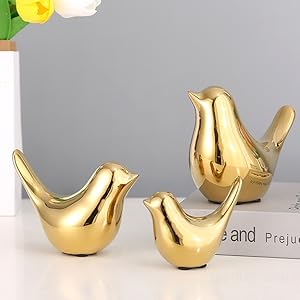 dropship from factory fantesticryan small birds statues gold home decor modern style figurine decorative ornaments for living room, bedroom, office desktop, cabinets mass production supply