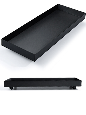 wholesale direct rectangle black matte metal tray, suit for candle holder, vanity decor projects, bathroom toilet tank tray, perfume or jewelry storage, and coffee table centerpiece bulk purchase at factory prices
