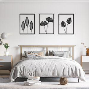 factory direct phirown metal wall art, black wall decor with light strips 3 pcs modern room decor rustic farmhouse wall decor, home decor wall for living room bedroom (vertical) volume discount