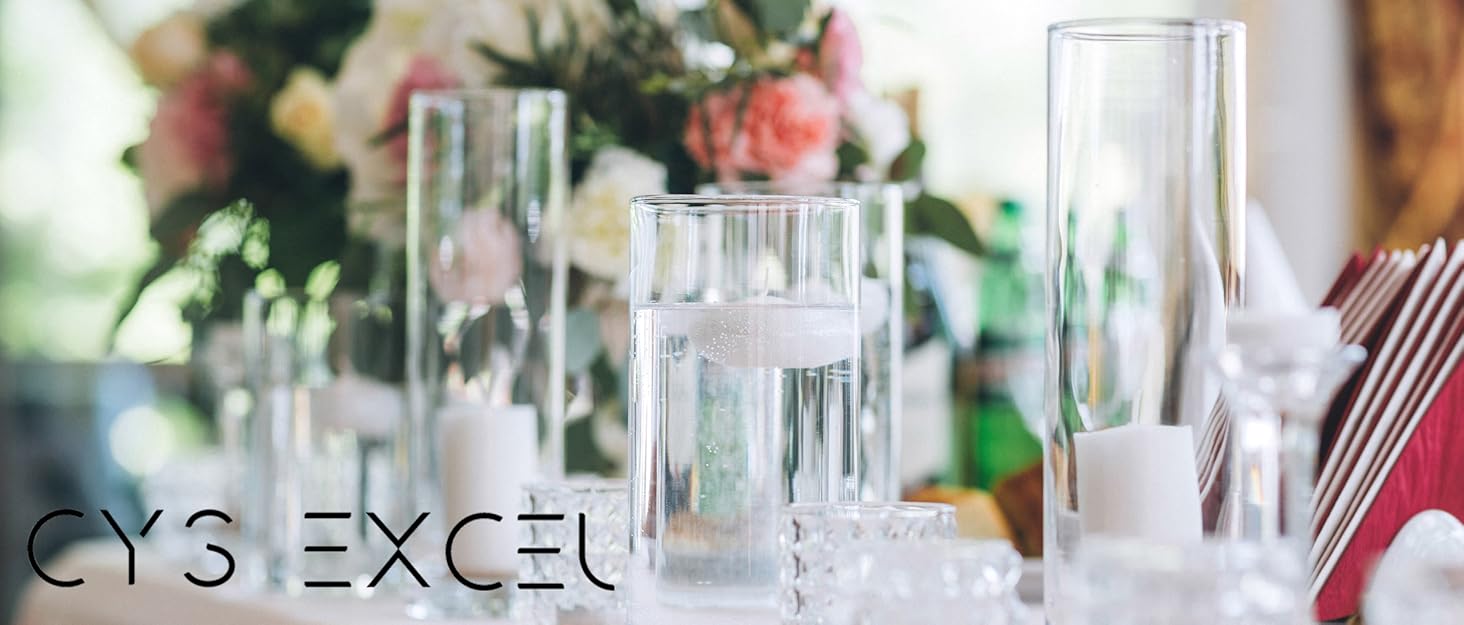 oem/odm services cys excel clear glass cylinder vase (h:12