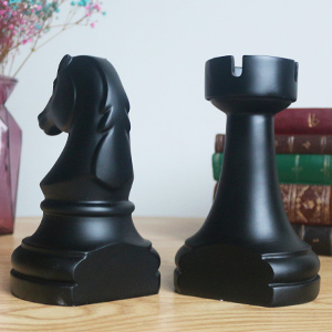 supplier direct decorative bookends chess bookends, black book ends heavy book supports, unique bookends decor for office home desk bookrack, 7