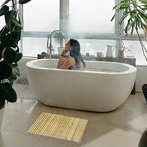 manufacturer direct hjjkkh bath mat rayon derived from bamboo, foldable floor shower bath mat for bathroom, bathtub, shower, sauna, hot tub trade price