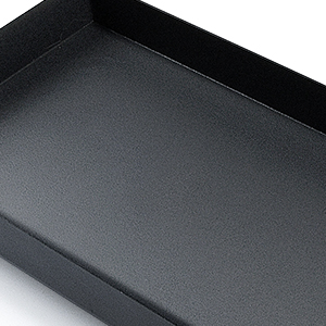 wholesale direct rectangle black matte metal tray, suit for candle holder, vanity decor projects, bathroom toilet tank tray, perfume or jewelry storage, and coffee table centerpiece bulk purchase at factory prices