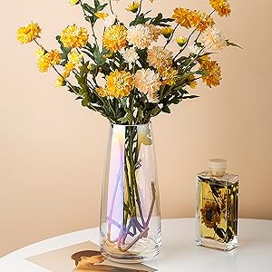 oem/odm services fantesticryan modern glass vase irised crystal clear glass vase for home office decor (neon clear) affordable bulk deals