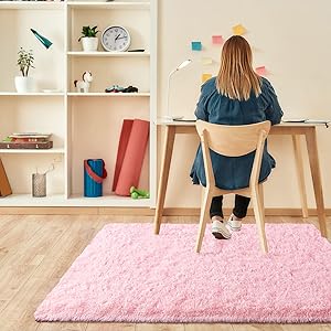 global sourcing merelax soft modern indoor shaggy area rug for bedroom livingroom dorm kids room home decorative, non-slip plush fluffy furry fur rugs comfy nursery accent floor carpet 2x3 feet, pink oem/odm services