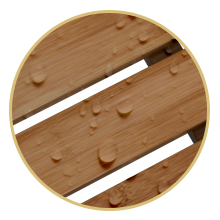 manufacturer direct bamboo wooden bath floor mat for luxury shower - non-slip bathroom waterproof carpet for indoor or outdoor use (walnut) trade price